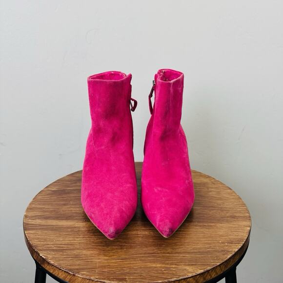 Sam Edelman Pink Karen Suede Booties Women’s Size 6.5 - Picture 2 of 14